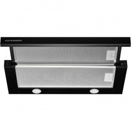 Вытяжка Kuppersberg SLIMTURBO 60 B, 60 см, отвод/рециркуляция, 1500 м³/ч, 3 скорости, механическое управление, 63 дБ, освещение 2x2 Вт, жироулавливающий фильтр, угольный фильтр опция.