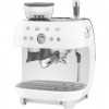H1: Кофемашина-эспрессо SMEG EGF03WHEU с встроенной кофемолкой, белая - идеальный выбор для настоящих ценителей кофе