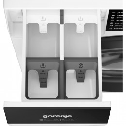 Стиральная машина Gorenje/ Стиральная машина Gorenje, отдельностоящая, ВхШхГ 850х600х540 мм, загрузка 9 кг, 15 программ, 1400 об/мин, поворотное/сенсорное управление, цифровой дисплей, Wi-Fi, пар, дозагрузка белья, мотор Inverter Power Drive, цвет белый
