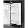 Холодильник SMEG 50-х годов, однокамерный, черный, 122 л, с морозильной камерой и компрессором, энергоэффективность D