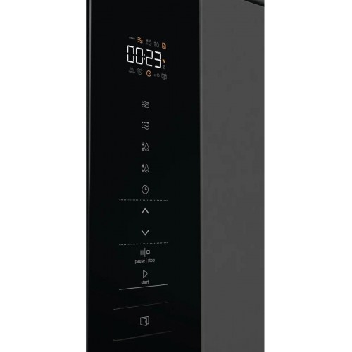 Встраиваемая микроволновая печь Gorenje 20 л с грилем, 15 автопрограмм и электронным управлением - черная, размеры 38.6х59.4х31.7 см
