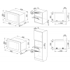 Встраиваемая микроволновая печь SMEG/ Встраиваемая микроволновая печь, 60 см, высота 38 см, 5 функций, стекло Deep Black (чёрное)