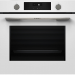 Bosch HUA736EV0T, духовой шкаф белый, 66л, класс А, 8 режимов, пара, EcoClean, телескопические направляющие.