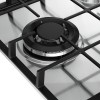 Варочная поверхность MONSHER 44 см, газовая, с автоматическим электроподжигом и газ-контролем, чугунные решетки, SABAF конфорки, нержавеющая сталь