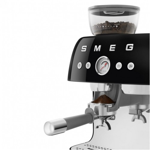 H1: Кофемашина SMEG EGF03BLEU с встроенной кофемолкой, черная - идеальный выбор для любителей эспрессо