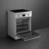 Варочный центр SMEG 60 см Classica - индукционная панель с 4 зонами нагрева, таймером и паровой очисткой, нержавеющая сталь