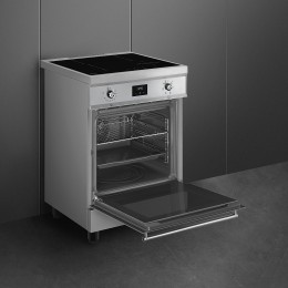 Варочный центр SMEG c6imxt2, 60 см, индукция, 4 зоны, 79 л, А, нержавейка