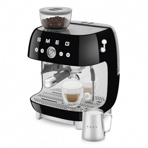 H1: Кофемашина SMEG EGF03BLEU с встроенной кофемолкой, черная - идеальный выбор для любителей эспрессо
