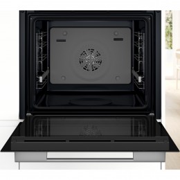 Bosch HUA736EV0T, духовой шкаф белый, 66л, класс А, 8 режимов, пара, EcoClean, телескопические направляющие.