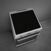 Варочный центр SMEG 60 см Classica - индукционная панель с 4 зонами нагрева, таймером и паровой очисткой, нержавеющая сталь