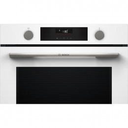 Bosch HUA736EV0T, духовой шкаф белый, 66л, класс А, 8 режимов, пара, EcoClean, телескопические направляющие.