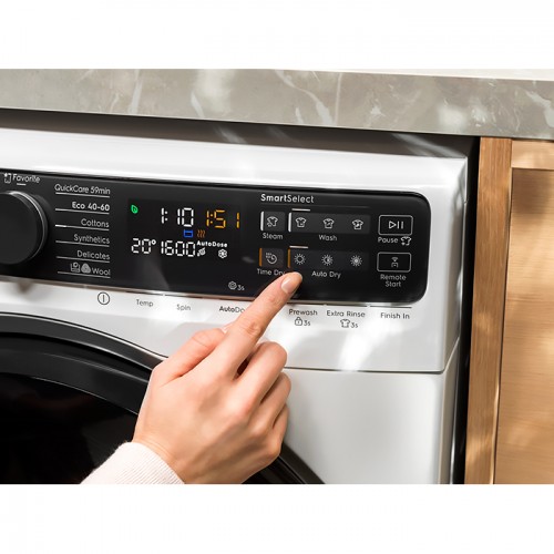 Стиральная машина Electrolux PC800 с функцией сушки - 11 кг стирка, 7 кг сушка, 1600 об/мин, A/A, ЖК дисплей, инверторный двигатель, OKOMIX, конденсационная сушка
