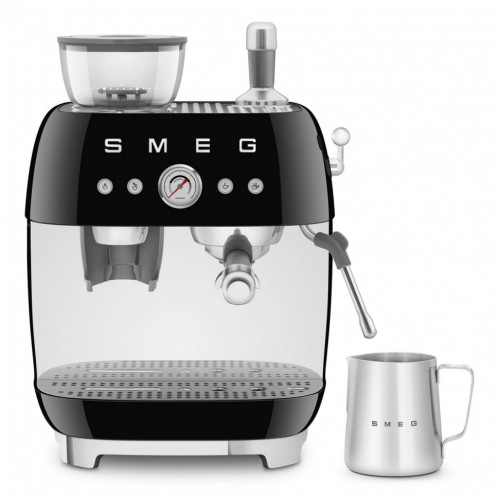 H1: Кофемашина SMEG EGF03BLEU с встроенной кофемолкой, черная - идеальный выбор для любителей эспрессо