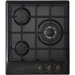 Варочная панель Korting hg 465 ctrn, 45см, Газ, WOK, Газ-контроль, Электроподжиг, Чугунные держатели