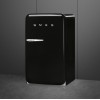Холодильник SMEG 50-х годов, однокамерный, черный, 122 л, с морозильной камерой и компрессором, энергоэффективность D