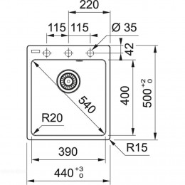 Мойка Franke 114.0696.191, MRG 610-39, черный матовый, Fragranite.