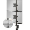 Кронштейн для 2-х мониторов ONKRON 13-34 с наклоном -45°/+45°, поворотом 180°, высотой 883 мм, черный, макс. нагрузка 16 кг