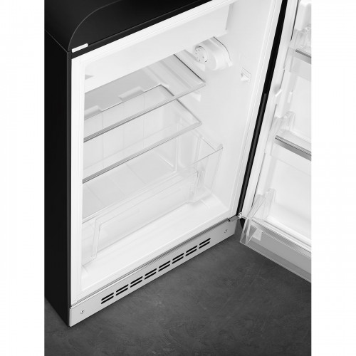 Холодильник SMEG 50-х годов, однокамерный, черный, 122 л, с морозильной камерой и компрессором, энергоэффективность D