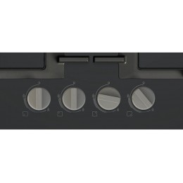 Газовая варочная панель Bosch PNH6B6K40, 60см, 4 конфорки, WOK, чугунные решетки, стекло, газ-контроль