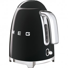 Электрический чайник SMEG KLF03BLEU, 1.7 л, 2400 Вт, нержавеющая сталь, черный