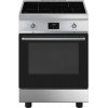 Варочный центр SMEG 60 см Classica - индукционная панель с 4 зонами нагрева, таймером и паровой очисткой, нержавеющая сталь