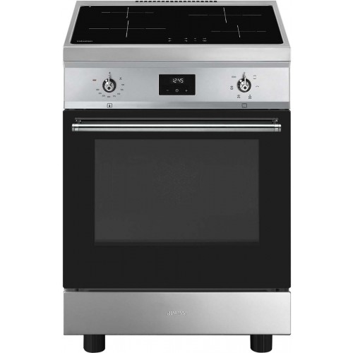Варочный центр SMEG 60 см Classica - индукционная панель с 4 зонами нагрева, таймером и паровой очисткой, нержавеющая сталь