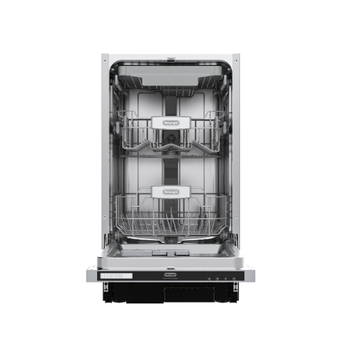 Встраиваемая посудомоечная машина Delonghi 45 см - 10 комплектов, 9 программ, LED-дисплей, серый цвет, энергоэффективность А++