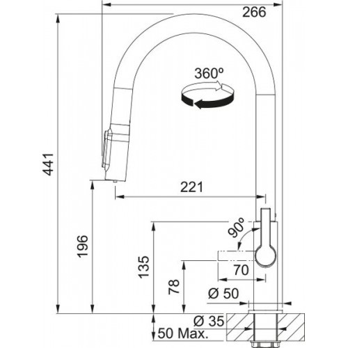 Смеситель Franke 120.0736.603/ Best, Смеситель Maris Slim Clear Water J Pulldown AN, антрацит