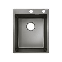 METAL 4050 titan 1 чаша 360*420*205, общий размер: 400*500*200, монтаж: универсальный, материал: нержавеющая сталь AISI 304, цвет: титан