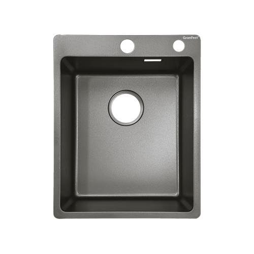 METAL 4050 titan 1 чаша 360*420*205, общий размер: 400*500*200, монтаж: универсальный, материал: нержавеющая сталь AISI 304, цвет: титан
