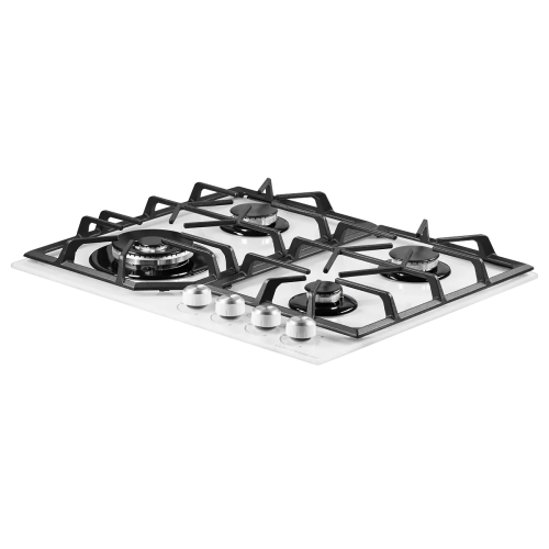 Газовая варочная поверхность Kuppersberg 60 см с 4 конфорками, WOK (3,8 кВт), автоподжиг и газ-контроль, белая