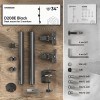 Кронштейн для 2-х мониторов ONKRON 13-34 с наклоном -45°/+45°, поворотом 180°, высотой 883 мм, черный, макс. нагрузка 16 кг