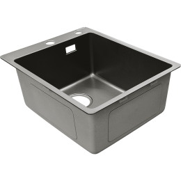 METAL 4050 titan 1 чаша 360*420*205, общий размер: 400*500*200, монтаж: универсальный, материал: нержавеющая сталь AISI 304, цвет: титан