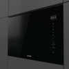Встраиваемая микроволновая печь Gorenje 20 л с грилем, 15 автопрограмм и электронным управлением - черная, размеры 38.6х59.4х31.7 см