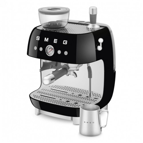 H1: Кофемашина SMEG EGF03BLEU с встроенной кофемолкой, черная - идеальный выбор для любителей эспрессо
