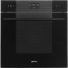 Встраиваемый духовой шкаф SMEG 60 см, 10 функций, черное стекло, класс A+