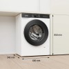 Стиральная машина Gorenje/ Стиральная машина Gorenje, отдельностоящая, ВхШхГ 850х600х540 мм, загрузка 9 кг, 15 программ, 1400 об/мин, поворотное/сенсорное управление, цифровой дисплей, Wi-Fi, пар, дозагрузка белья, мотор Inverter Power Drive, цвет белый