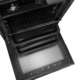 EVELUX EO 640 PB - Духовой шкаф 60 см, 65 л, сенсорное/механическое управление, LED, 7 режимов, конвекция, гриль, защита от перегрева и детей, черный.