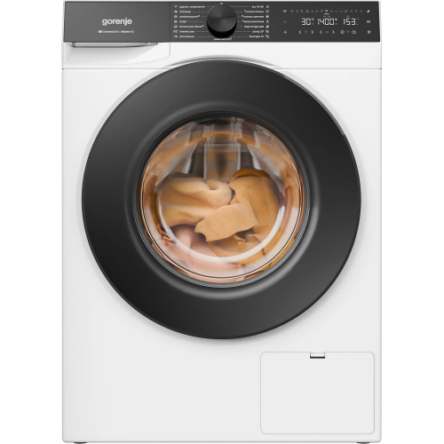 Стиральная машина Gorenje/ Стиральная машина Gorenje, отдельностоящая, ВхШхГ 850х600х540 мм, загрузка 9 кг, 15 программ, 1400 об/мин, поворотное/сенсорное управление, цифровой дисплей, Wi-Fi, пар, дозагрузка белья, мотор Inverter Power Drive, цвет белый