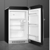 Холодильник SMEG 50-х годов, однокамерный, черный, 122 л, с морозильной камерой и компрессором, энергоэффективность D
