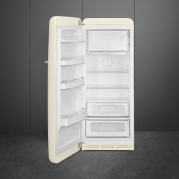 Холодильник SMEG/ Отдельностоящий однодверный холодильник, ВхШхГ 1500х601х728 мм, стиль 50-х годов, 60 см, кремовый, петли слева