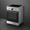 Варочный центр SMEG 60 см Classica - индукционная панель с 4 зонами нагрева, таймером и паровой очисткой, нержавеющая сталь