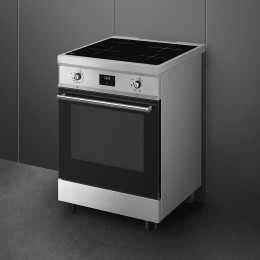 Варочный центр SMEG c6imxt2, 60 см, индукция, 4 зоны, 79 л, А, нержавейка