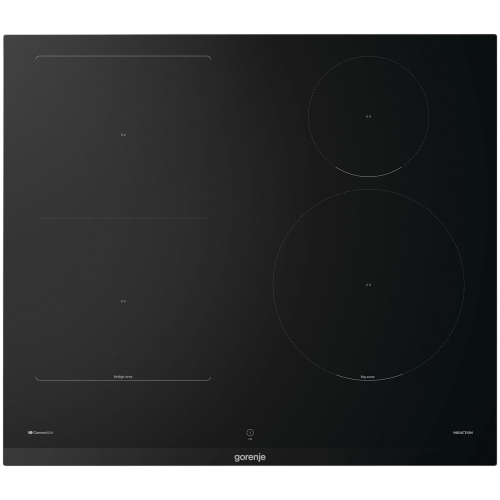 Варочная панель Gorenje 60 см, индукционная, 4 зоны нагрева, слайдерное управление, таймер, функции Bridge и PowerBoost, автоопределение посуды, защита от детей, черная