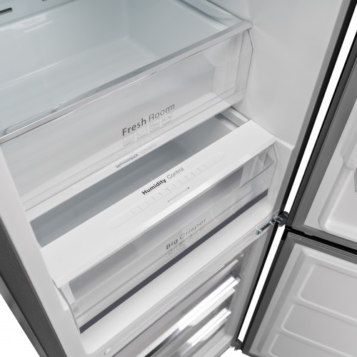 Холодильник Delonghi 1950x600x658 мм, 344 л, Total Frost Free, сенсорное управление, Fresh Zone, LED освещение