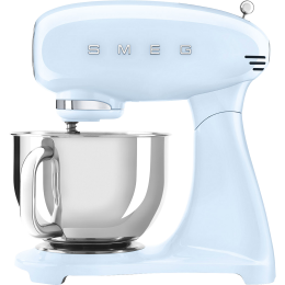 Планетарный миксер SMEG SMF05PBEU, 1000 Вт, 4.8 л, 10 скоростей, пастельный голубой