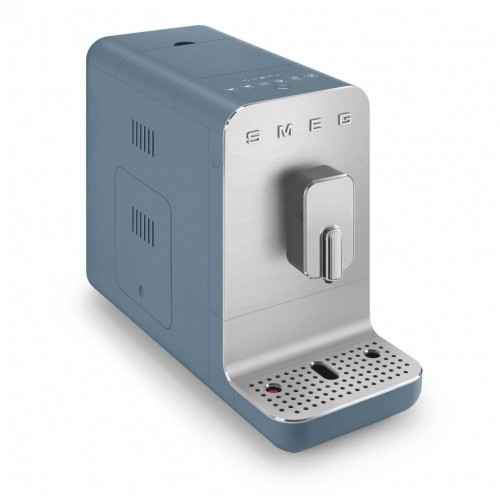 Автоматическая кофемашина Smeg 1350 Вт с регулировкой помола, подсветкой и 19 бар давления - синяя