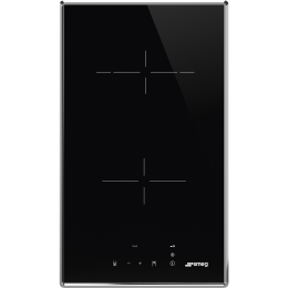 Варочная панель SMEG se232tx1, 30 см, 2 зоны, сенсор, 9 уровней мощности, черная