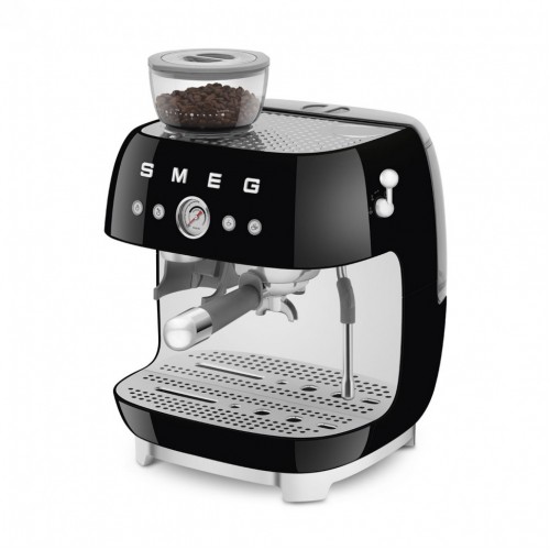 H1: Кофемашина SMEG EGF03BLEU с встроенной кофемолкой, черная - идеальный выбор для любителей эспрессо