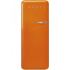 Холодильник SMEG/ Холодильник SMEG, отдельностоящий, стиль 50-х, однокамерный, внутренняя морозильная камера, объем 270 л, инверторный компрессор, энергоэффективность С, цвет оранжевый